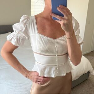 Reformation White Blouse